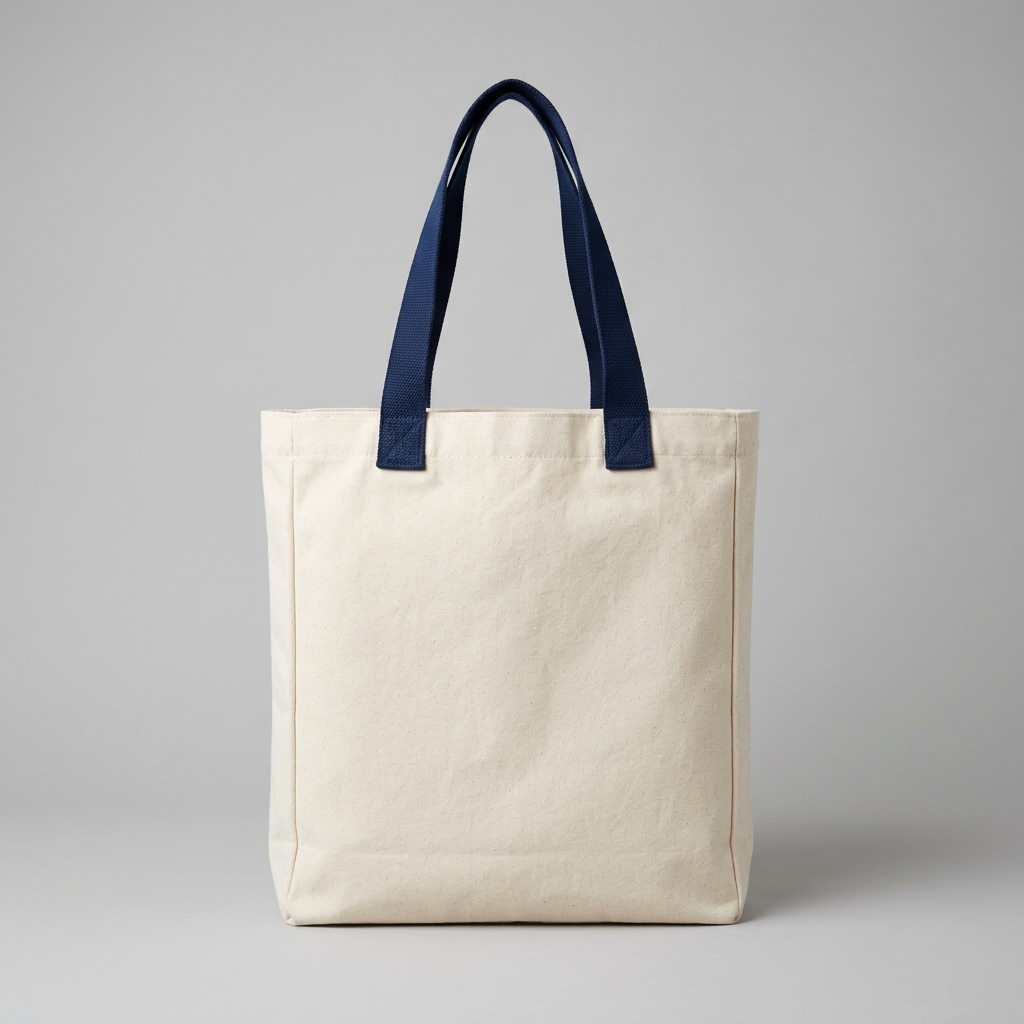 Cotton Thamboolam Bag (Navy Handles)